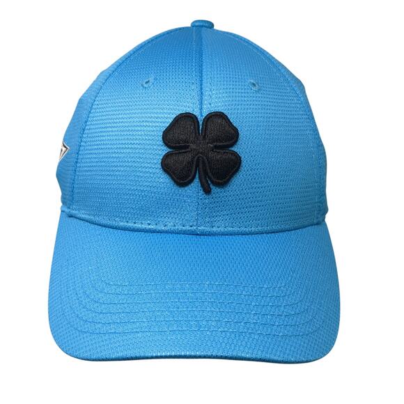 Live Lucky TDS Fitted Baseball Cap Blue Medium Embroidered Black Clover - Picture 1 of 10